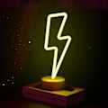 Miniatyrbillede 2 af 5: LED Neon Skilt Soveværelse Dekorativt Natlys Indendørs Belysning Batteri og USB Drevet Lampe (Varm Hvid Blinkende)