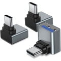 Miniatyrbillede 1 af 5: 90 graders USB C til USB-adapter, 3-pak, vinklet USB C-han til USB 3.0-adapter, til MacBook Pro 2020/iMac/MacBook osv.