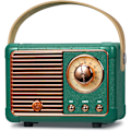 Miniatyrbillede 1 af 5: Bærbar retro Bluetooth-højttaler, FM-radiohøjttaler, understøtter USB/TF-kort/AUX
