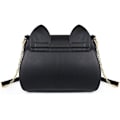 Miniatyrbillede 3 af 5: Kvinders Kawaii Skuldertasker Søde Katteformede Crossbody Tasker Satchel Taske Casual Tasker Pu Læder (Sort)