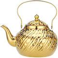 Miniatyrbillede 1 af 5: 1400ml Rustfrit Stål Tekande med Infuser, Antik, Velegnet til Induktion eller Gasblus