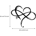 Miniatyrbild 2 av 5: Infinity Heart Väggdekor Metall Väggkonst, Järnkonst Dekoration Present, Evig Kärlek Väggskulptur för Hem Sovrum Vardagsrum