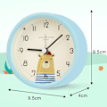 Miniatyrbild 2 av 5: Barnklocka Analog Pojke Flicka Tyst Batteridriven Bordsur Klockor Ingen Ticking Sängbord Stor Funktionsljus för Sovrumskontor (Blå) blue