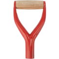 Miniatyrbilde 1 av 5: Spade D-grep håndtak, spade snøskuffe erstatningshåndtak hagetilbehør, 31mm innerdiameter spade snøskuffe grave riveverktøy (rød)
