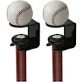 Miniatyrbillede 1 af 5: Vægmonteret batstativ, 2 stk. vægmonteret holderstativ til bat, akryl baseball bat vægmontering, rustfrit bold lodret akryldisplay