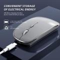 Miniatyrbillede 3 af 5: Trådløs mus genopladelig bærbar lydløs trådløs mus USB og Type-C dobbelt tilstand trådløs mus 3 justerbar DPI til bærbar computer, Mac, pc