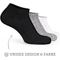 Miniatyrbillede 5 af 5: 12 par bomulds sneakersokker, unisex Black