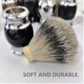 Miniatyrbilde 4 av 4: 100% Silvertip Badger Hair Shaving Brush, Håndlaget barberkost med fint harpikshåndtak og rustfritt stålbase Brown