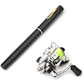 Miniatyrbillede 1 af 5: Fiske Stang Hjul Combo Mini Pen Fiske Stang Kit Teleskopisk Fiske Stang Sving Hjul Combo Kit