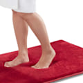Miniatyrbillede 1 af 5: Memory Foam Bademåtte Skridsikker Absorberende Super Hyggelig Fløjls Badeværelse Tæppe til badeværelse Red 22" X 36"
