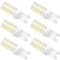 Pikkukuva 1 / 2: Himmennettävä G9 LED-lamppu, 4W vastaa 40W halogeenivaloa, viileä valkoinen 6000K, 480LM, G9 LED-lamppu 220V, 360° laaja sädekulma, 51 * 2835 SMD, 6 kpl