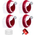 Miniatyrbild 1 av 4: 4-ports kycklingmatare, automatisk hönsmatare, DIY gravitationsfoderautomatsats för hinkar, tunnor och behållare