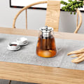 Miniatyrbillede 5 af 5: Glas Tekande, 1300ml, Tekande med Si, Borosilikatglas, Teservice, Glas Tekande, Infuser til Løse Blade Te plata