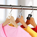 Miniatyrbillede 4 af 5: Tøjstativ-forbindelseskroge, 20 stk. Multi-Level Cascading Hanger Hooks, Plastik Heavy Duty Cascading Mini Hooks til pladsbesparelse, Sort