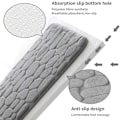Miniatyrbillede 4 af 4: Memory skumbademåtte småsten badeværelse tæppe ultra-absorberende badeværelse måtte maskinvaskbart badeværelse tæppe