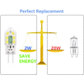 Miniatyrbild 3 av 5: G4 2W LED-lampa, motsvarande 20W halogenlampor, kall vit 6000k, 200Lm, 12x SMD, 12V AC/DC-pack om 10 [Energiklass A+]