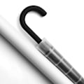 Miniatyrbillede 2 af 4: Automatisk Lang Sort Herreparaply - Solid - 16 Fiber Ribber - XXL Vindtæt