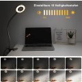 Miniatyrbillede 3 af 5: 360° Fleksibel LED Klemmelampe, 3 Tilstande og 10 Lysstyrkeniveauer - Fleksibel Klemmelampe til Sengeryg, Soveværelse, Kontor 12W Sølv
