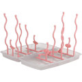 Miniatyrbillede 1 af 5: Babyflaske Tørrestativ, Foldbar Tørrestativ til Babyflasker, Afdrypningsstativ til Babyflasker med 12 Holdere, BPA-fri (vinrød)