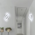 Miniatyrbillede 4 af 5: Væglamper, Spiral Moderne LED Væglampe Belysning, Cool White Indendørs Akryl Væglampe, til Soveværelse, Badeværelse, Stue, Gang (Hvid)