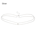 Miniatyrbilde 5 av 5: Boho Body Chain Lagdelt Kobber Perle Rhinestone Midjekjede Strand Body Tilbehør Justerbar Smykker for Kvinner og Jenter (Sølv)