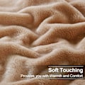 Miniatyrbilde 2 av 4: Myk Queen Size Teppe Alle Sesonger Varm Fuzzy Microplush Lett Termisk Fleece Teppe for Sofa Seng Sofa 200x230cm, Kamel