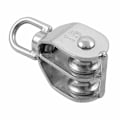Miniatyrbillede 3 af 5: 4 stk. rustfrit stålwire tov kran dobbelt remskive blok M15 løftekran drejelig krog enkelt remskive blok hængende wire trækhjul