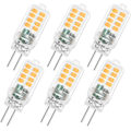 Miniatyrbild 1 av 4: G4 LED-lampor 12V 3W, ej dimbara, 16*SMD 300LM varmvit 3000K, motsvarande 25W G4 halogenlampor, G4 LED-lampor för skåpsbelysning, 6-pack