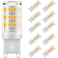 Miniatyrbillede 1 af 5: G9 LED-pære, 3W svarende til 30W G9 halogen, 300LM, varm hvid 3000K, flimmerfri, AC 220V, IKKE-dæmpbar, 10-pak [Energiklasse F]