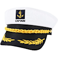 Miniatyrbillede 1 af 5: Justerbar sømandshat til voksne - Kaptajnshat til cosplay - Sømandsskib - Kaptajnshat til sømand - Marine - Admiral