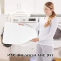 Miniatyrbillede 3 af 5: Memory Foam Bademåtte Skridsikker Absorberende Super Hyggelig Fløjls Badeværelse Tæppe til badeværelse White 17" X 24"