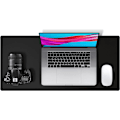 Miniatyrbillede 1 af 5: Læder Skrivebordsunderlag, Skridsikker PU Læder Skrivebordsunderlag, Laptop Skrivebordsunderlag, Vandafvisende Skrivebordsunderlag til Kontor og Hjem Black 23.6" x 13.7"