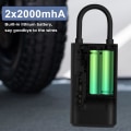 Pikkukuva 5 / 5: Kannettava ilmakompressori 1S - Autonrengaspumppu Polkupyörän pumppu Sähköinen pumppu, 150PSI 2000mAh Type-C polkupyörälle/moottoripyörälle/pallolle