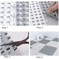 Miniatyrbild 2 av 3: Gummigolv Vit 10 st Interlocking Mjuk PVC Halkfri Kakel Splicing Vattentät Matta