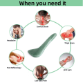 Miniatyrbild 3 av 4: Gua Sha ansiktsverktyg Naturlig jade sten massageplatta verktyg för SPA akupunkturterapi triggerpunktbehandling, Gua Sha skrapning