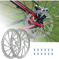 Miniatyrbild 1 av 5: 2-pack flytande bromsskivor för cykel, 160 mm, i rostfritt stål, med bromsbelägg