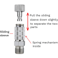 Miniatyrbilde 4 av 5: Hurtigkobling for airbrush med 5 hann-koblinger, 1/8 MF
