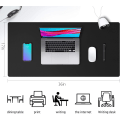 Miniatyrbild 4 av 5: Läder Skrivbordsunderläggsskydd, Halkskyddande PU-Läder Skrivbordsunderlägg, Laptop Skrivbordsunderlägg, Vattentätt Skrivbordsunderlägg för Kontor och Hem Black 36" x 17"