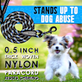 Miniatyrbilde 3 av 5: Hundehalsbånd med polstret håndtak og sklisikkert bånd for hundetrening Valp, små, mellomstore og store hunder for løping (svart)