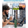 Miniatyrbillede 2 af 4: Termokande til varm og kold vand, Termos i rustfrit stål, Lækagesikre vandflasker - 500 ML / 800 ML med sugerør (500 ML) Púrpura