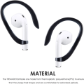 Pikkukuva 2 / 4: 2 paria AirPods-yhteensopivia korvakoukuja, urheilukorvakoukut juoksuun, lenkkeilyyn, pyöräilyyn, kuntosalille ja muihin kuntoiluaktiviteetteihin (musta)