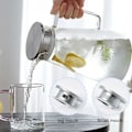 Miniatyrbillede 4 af 5: 2,3 Liter Glaskande med Låg og Håndtag, Klar Istekande Kold og Varmt Vand, til Hjemmelavet Drikkevarer/Iste/Vin/Kaff/Mælk/Juice