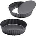 Miniatyrbilde 1 av 5: 2-delt dyp paiform, løs bunn paiform, nonstick quiche-panne (24 cm)