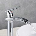 Miniatyrbillede 4 af 5: Chrome Basin Hane Vandfald Blandebatteri til Badeværelse (Top)