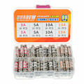 Miniatyrbillede 1 af 5: 4 Værdier 80 Stk 6,3x25 mm BS1362 3 5 10 13 A amp 240 V volt 0,248x0,984 Tommer Keramiske Rør Sikringer Assorteret Kit