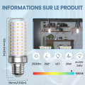 Miniatyrbillede 3 af 5: LED Majs Pære E27 Koldt Hvid 6000K, 1800LM, Svarer til 200W Halogen Pære, Majs Pære E27 Led Lys, (Ikke-Dæmpbar, 3-Pak)