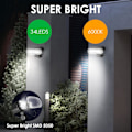 Miniatyrbild 5 av 5: Solcellsdrivna Utomhuslampor, 2-pack Solcellsdrivna Utomhuslampor med Rörelsesensor, IP65 Vattentät, 120° Sensor Utomhus Solcellslampa, [Energiklass D]