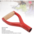 Miniatyrbilde 4 av 5: Spade D-grep håndtak, spade snøskuffe erstatningshåndtak hagetilbehør, 31mm innerdiameter spade snøskuffe grave riveverktøy (rød)