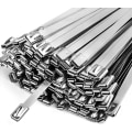 Miniatyrbilde 1 av 5: Metallkabelbindere, 100 stk. 11,8 tommer, 304 rustfritt stål kabelbindere flerbruks metallkabelbindere