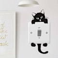 Miniatyrbilde 3 av 5: Søte katt og hund bryter veggklistremerker vanntette lysbryterklistremerker bryterklistremerker barnerom veggklistremerker (6 stk)